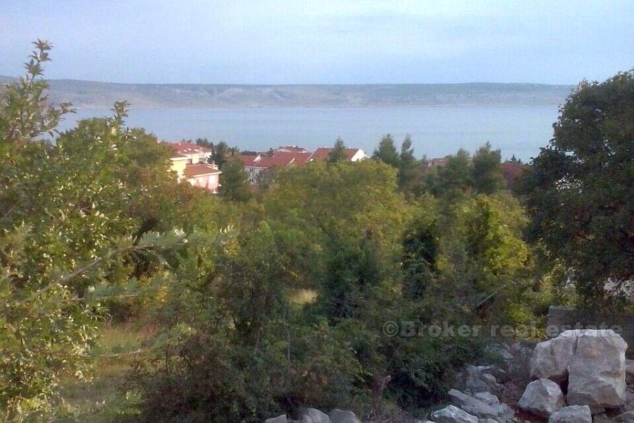 Starigrad vicino a Paklenica, terreno edificabile con vista mare