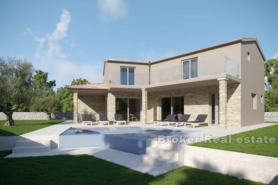Porec - Haus mit Pool und Meerblick