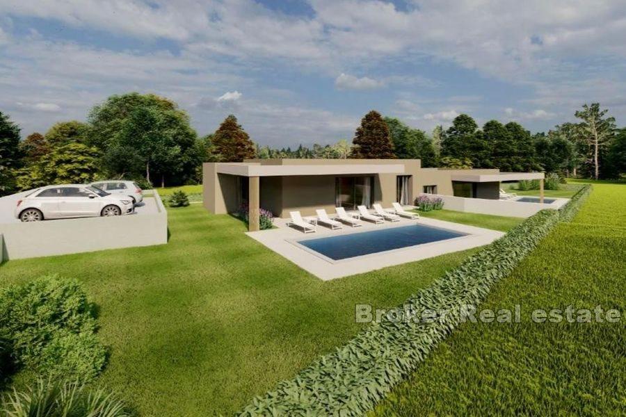 Pazin - Enplanshus med pool