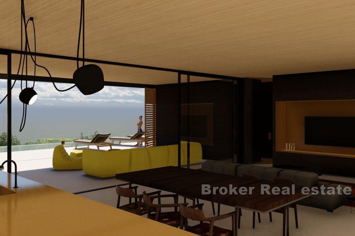 Grunt z projektem z widokiem na morze