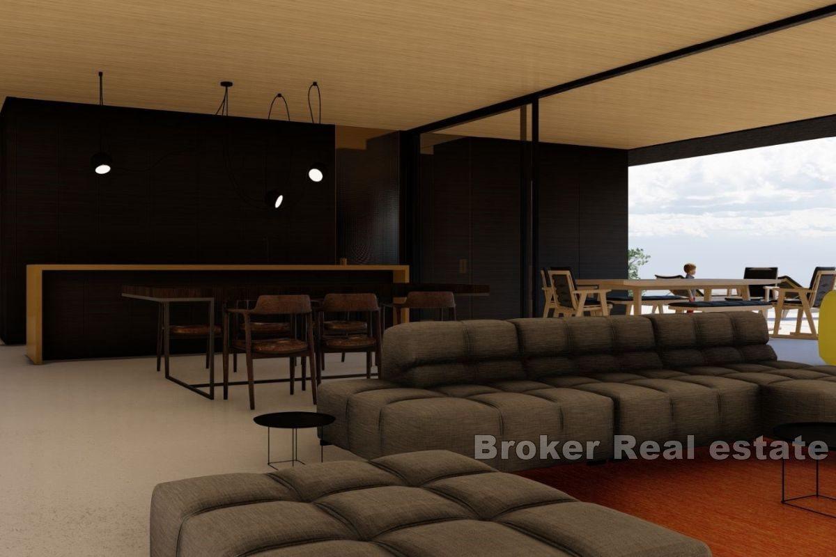 Grunt z projektem z widokiem na morze