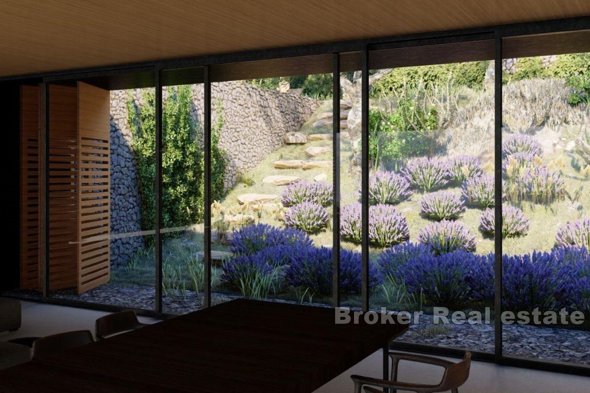 Grunt z projektem z widokiem na morze