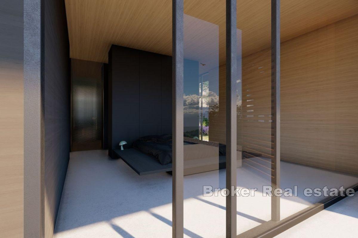 Grunt z projektem z widokiem na morze