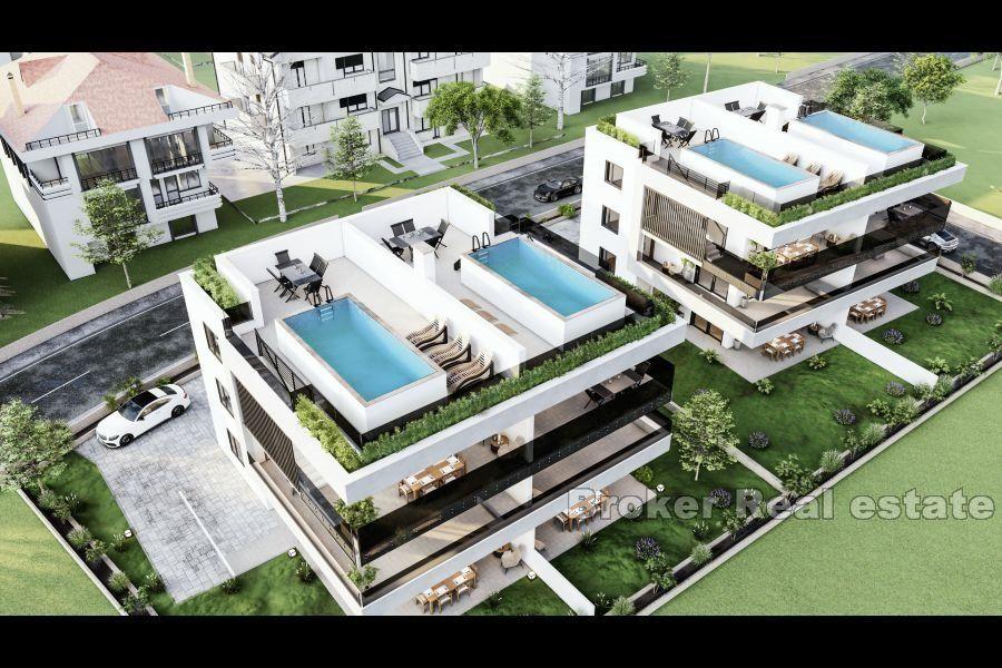 Krk - Krásný moderní apartmán s bazénem