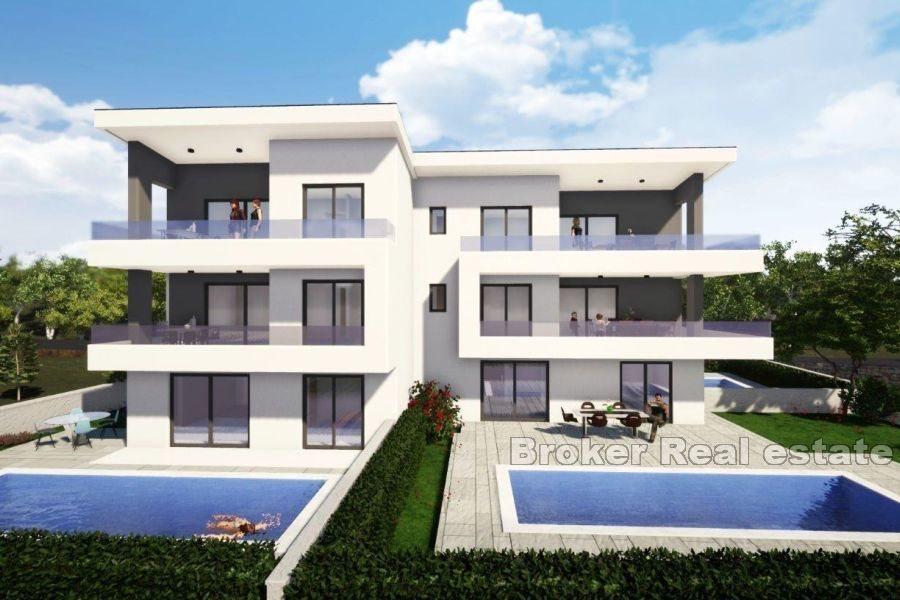 Ostrov Krk - Moderní apartmán s bazénem