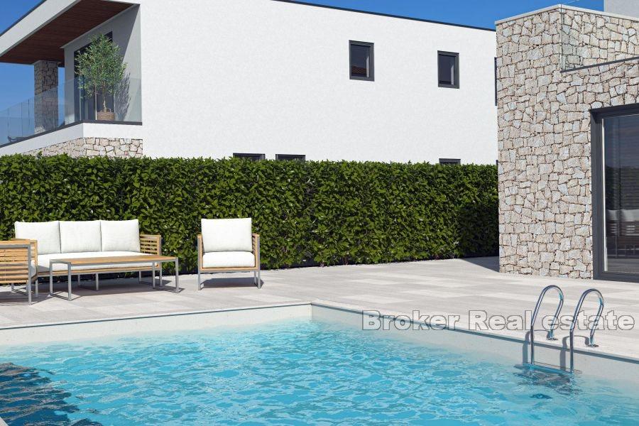 Wyspa Krk - Nowoczesny dom z widokiem na basen i morze