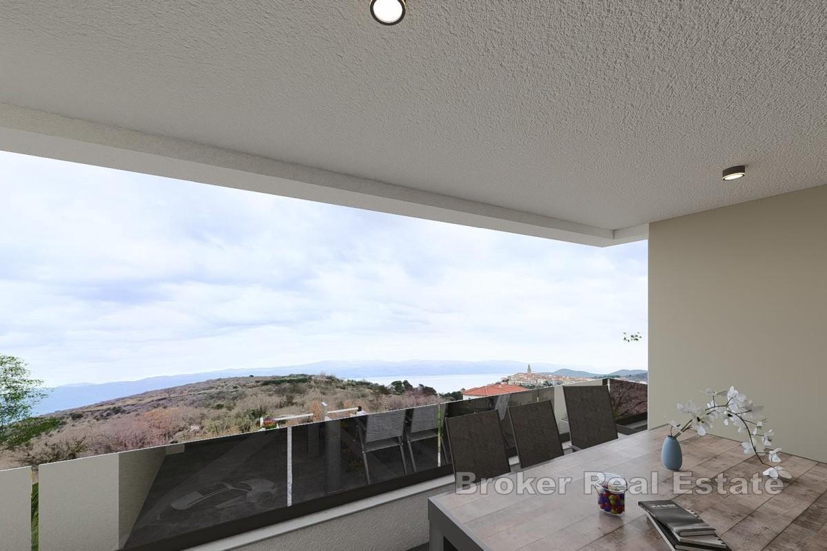 Treroms leilighet med havutsikt