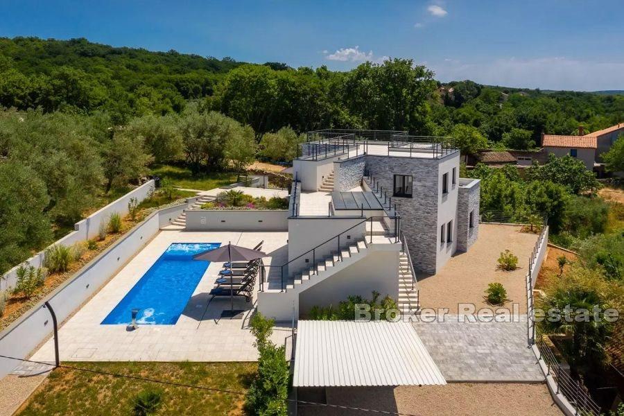 Île de Krk - Maison avec piscine et vue mer