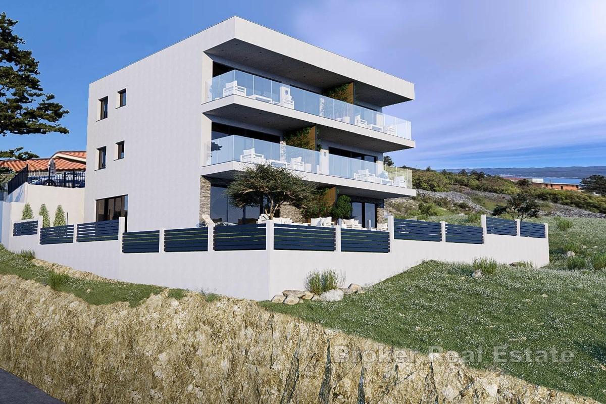 Appartamento con piscina e vista mare