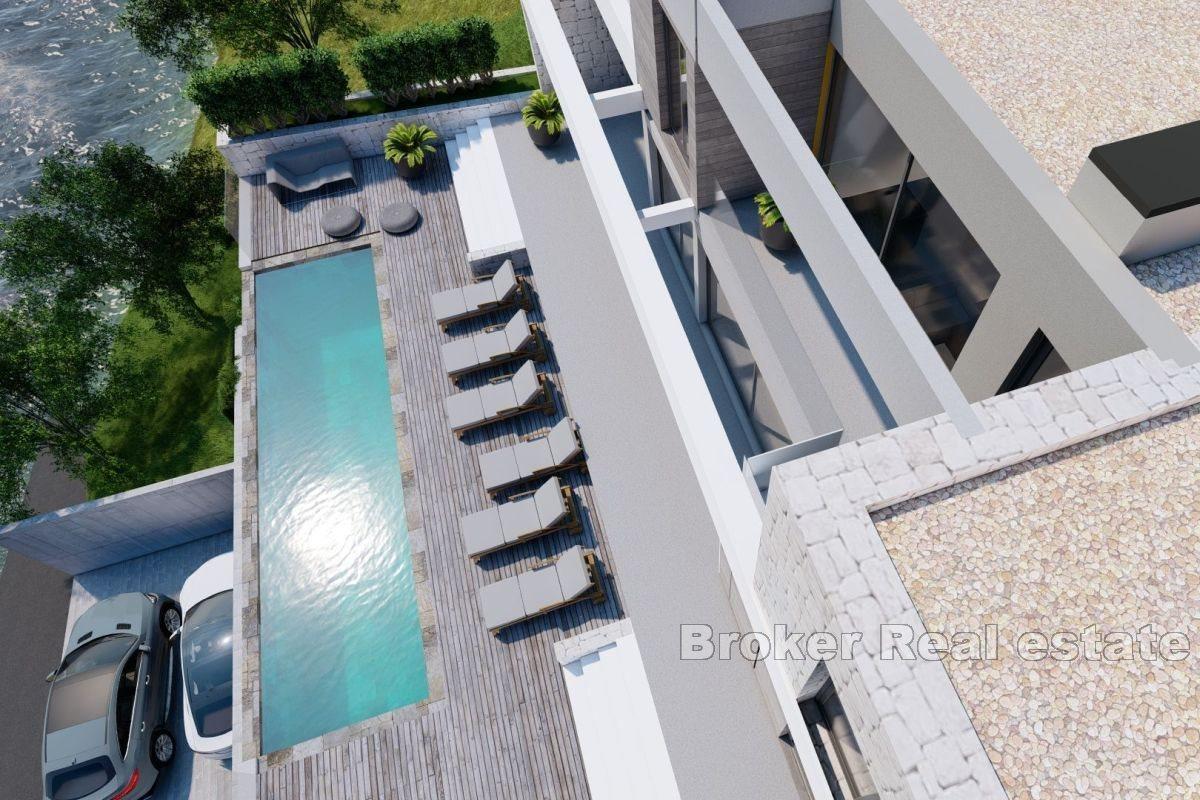 Terrain constructible avec un projet et une vue sur la mer