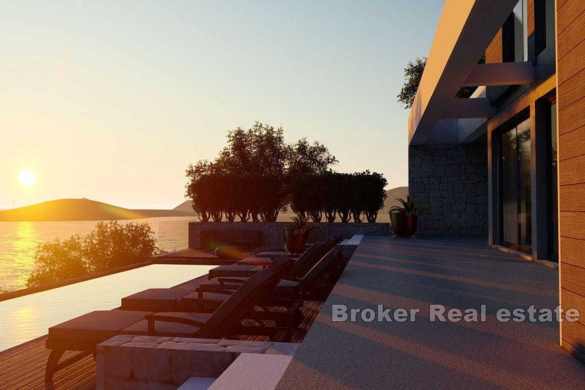 Terrain constructible avec un projet et une vue sur la mer