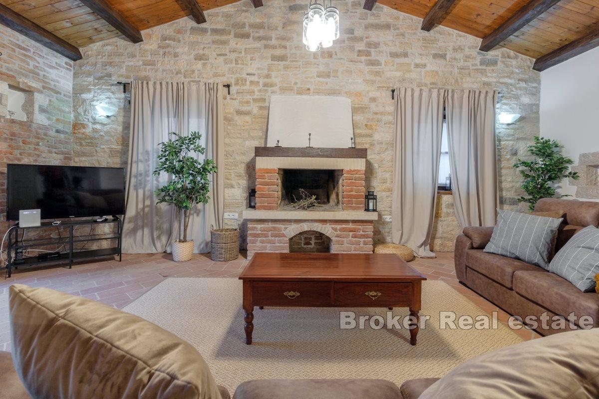 Stone house with a panoramic view of the landscape