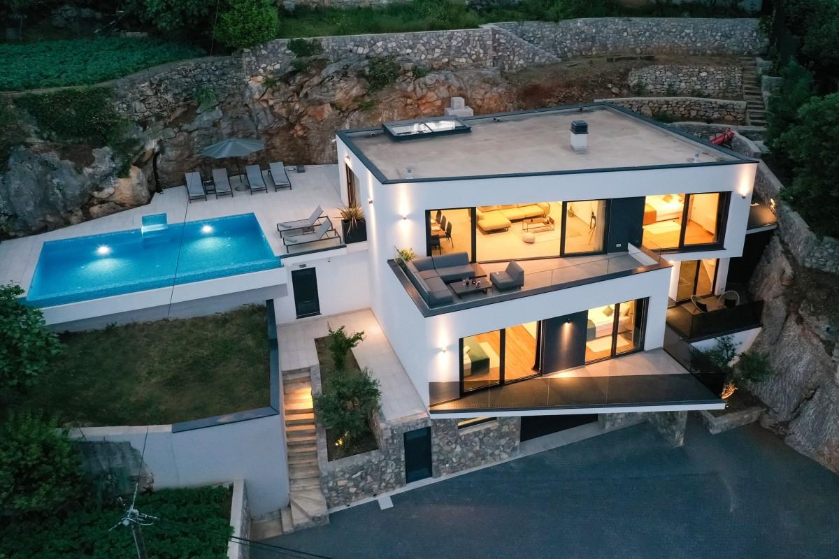 Villa con vista panoramica sul Golfo del Quarnero
