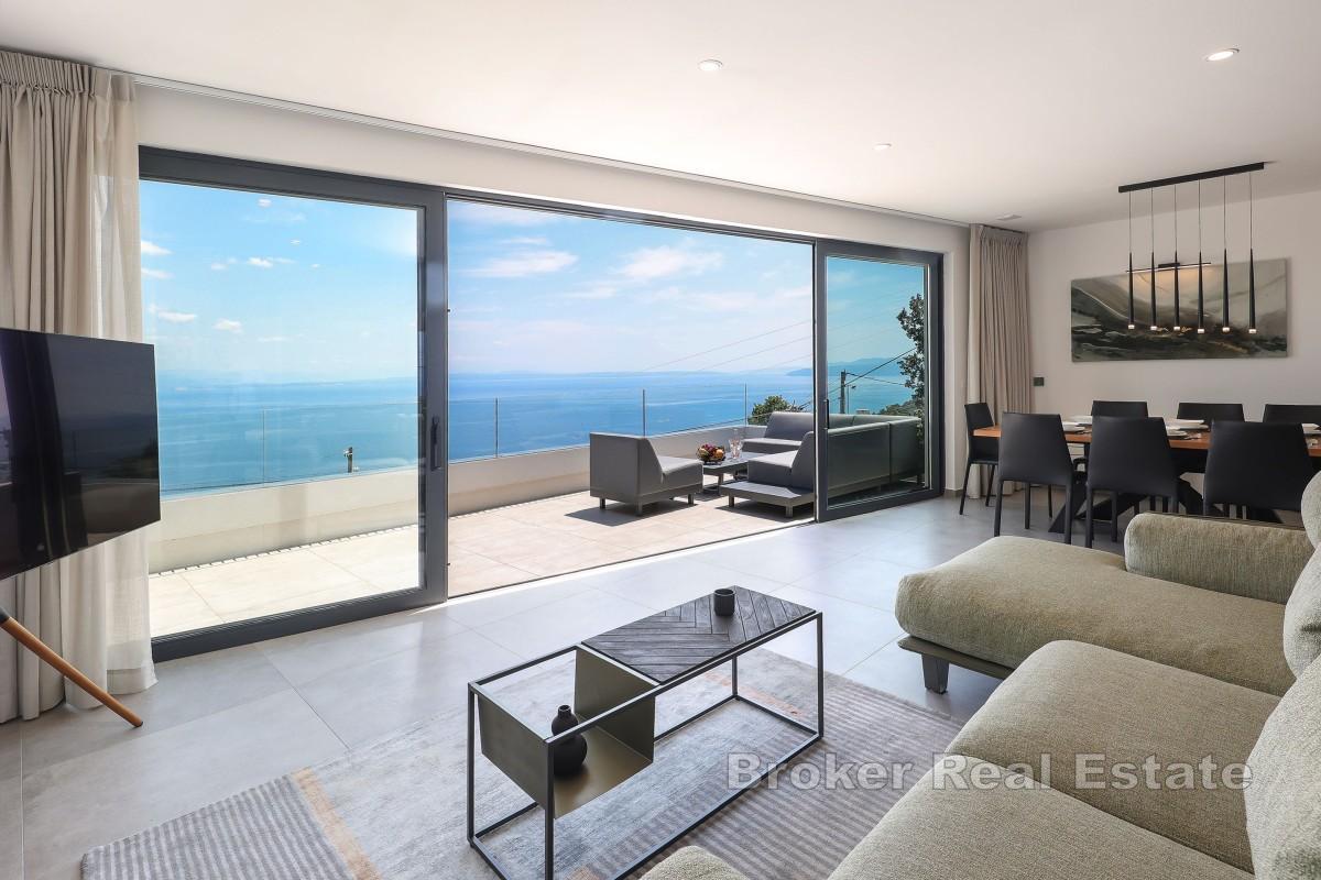 Villa med panoramautsikt över Kvarnerbukten