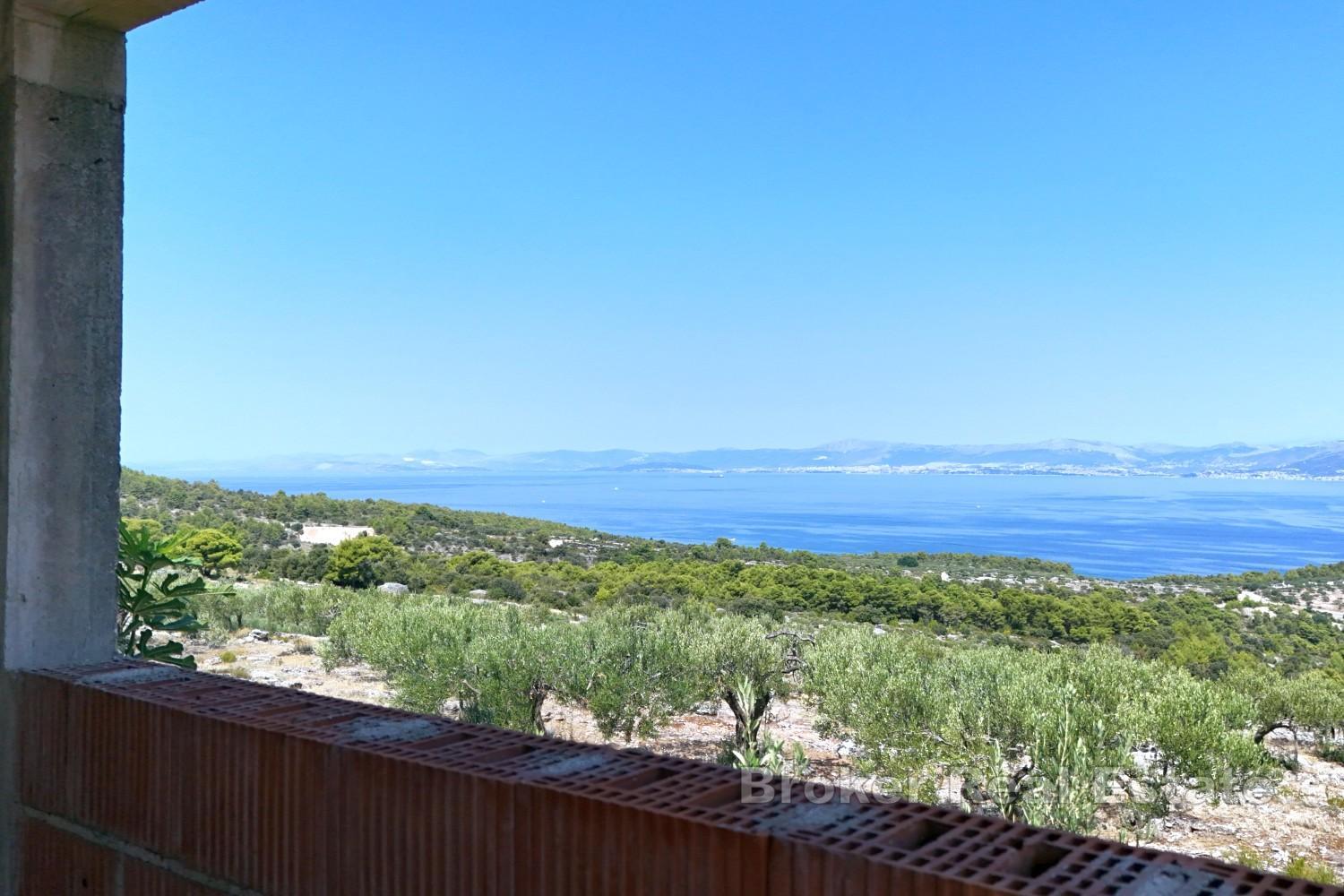 Vaste domaine avec oliveraie productive et vue dégagée