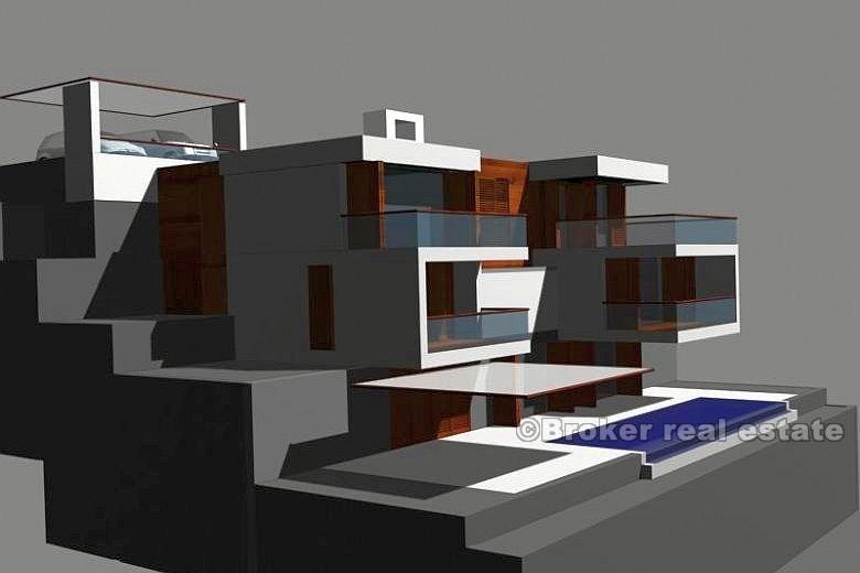 Villa off-plan première rangée de la mer - île de Korcula