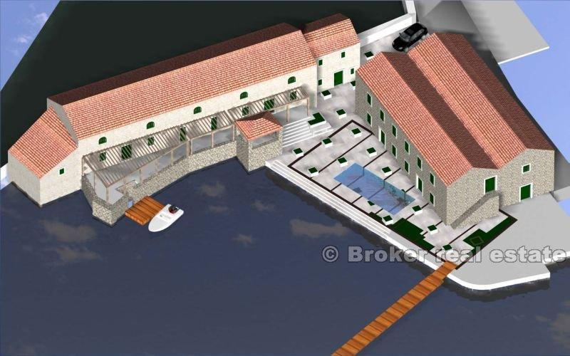 Zaton nær Dubrovnik - Old Mill Houses complex i bukten