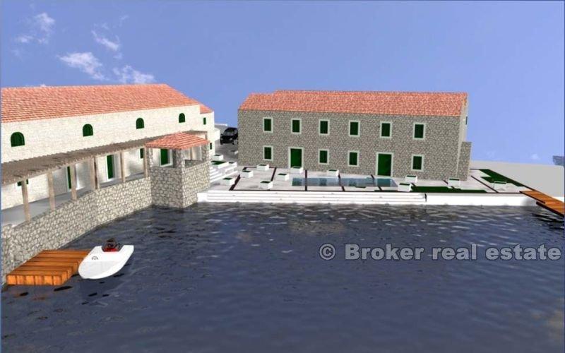 Zaton nær Dubrovnik - Old Mill Houses complex i bukten