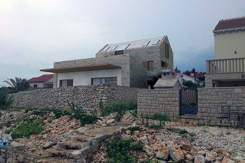island of Brac, building plot with project