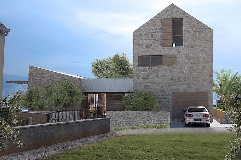 island of Brac, building plot with project