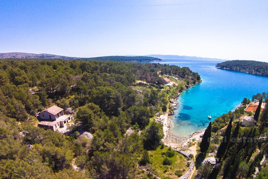 Island of Brac, waterfront house with land