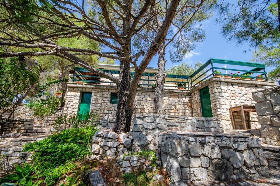 Øya Brac - Hus ved havet i en topp-plassering