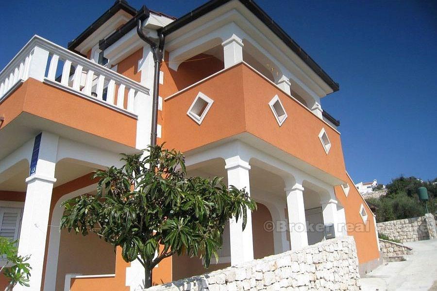 near Rogoznica, house on two floors, first row to the sea