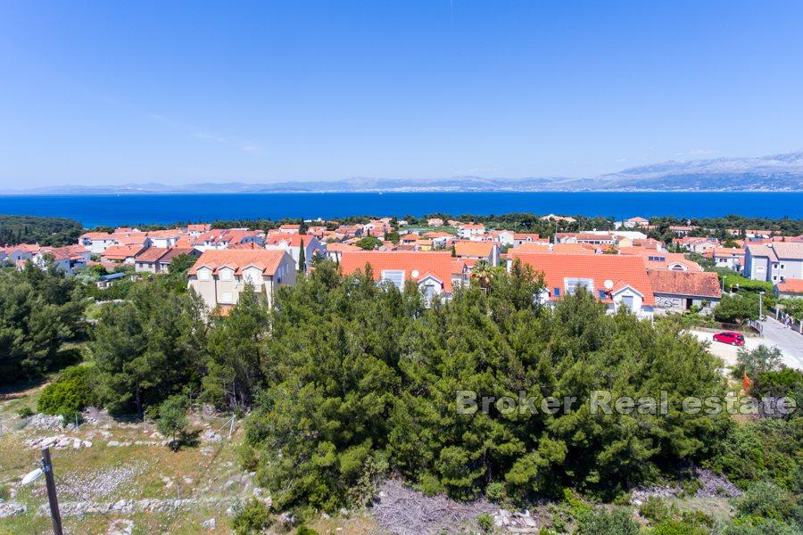 Island of Brac - Land with building permit and sea view