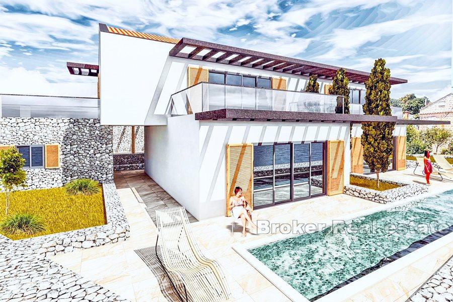 Isola di Korcula - Villa in costruzione, prima fila al mare