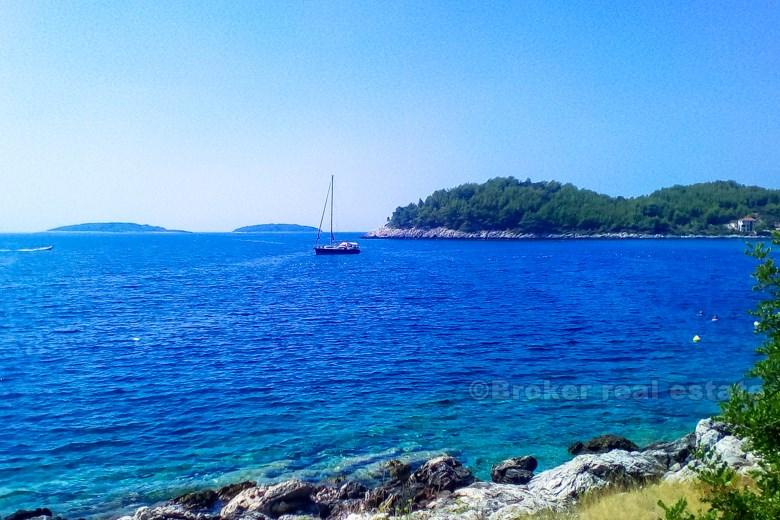 island of Korcula. Building land in a wonderful location