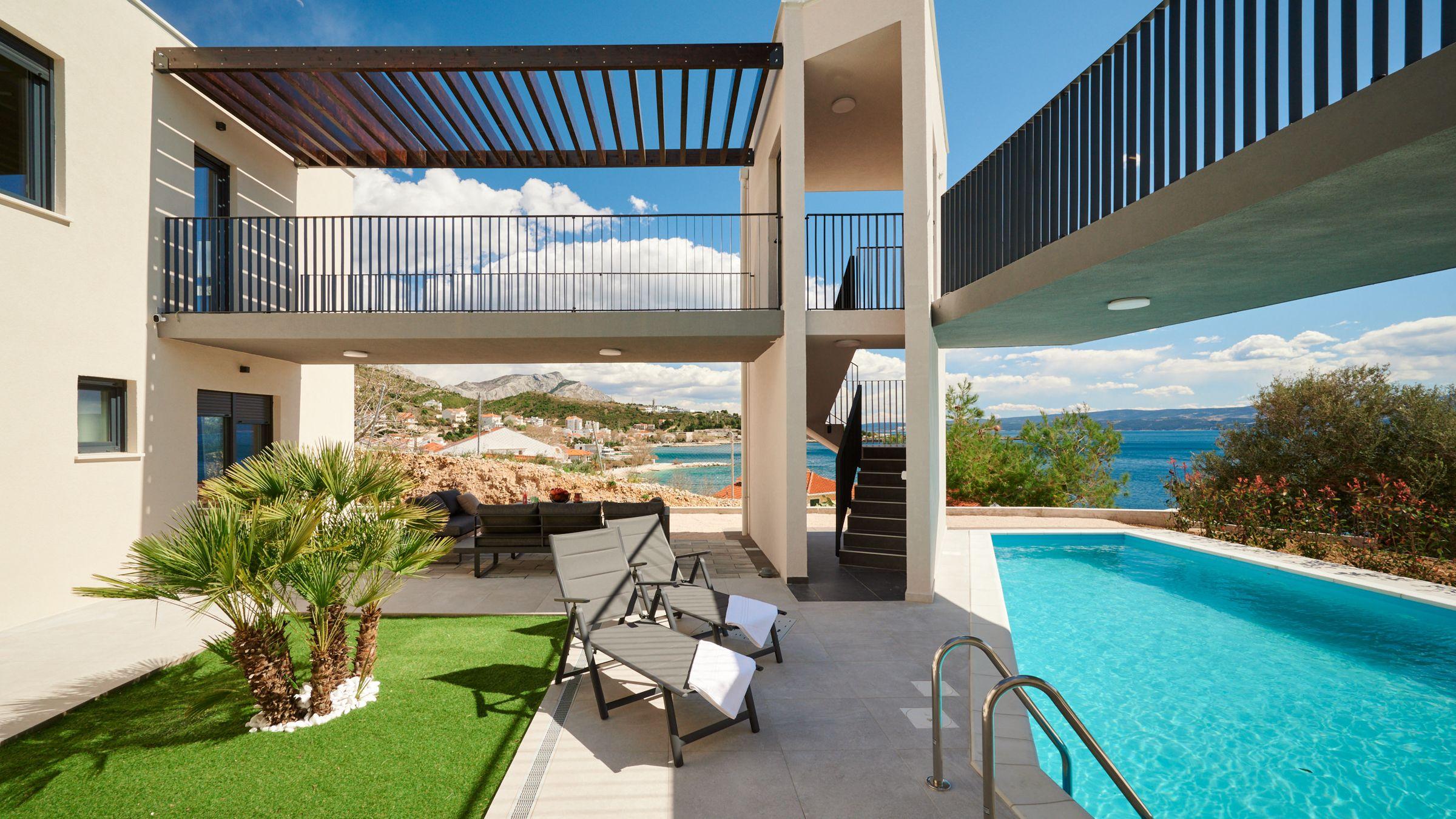 Omiš - Krásná vila s výhledem na moře