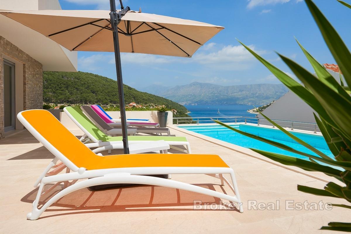 En vakker villa med havutsikt