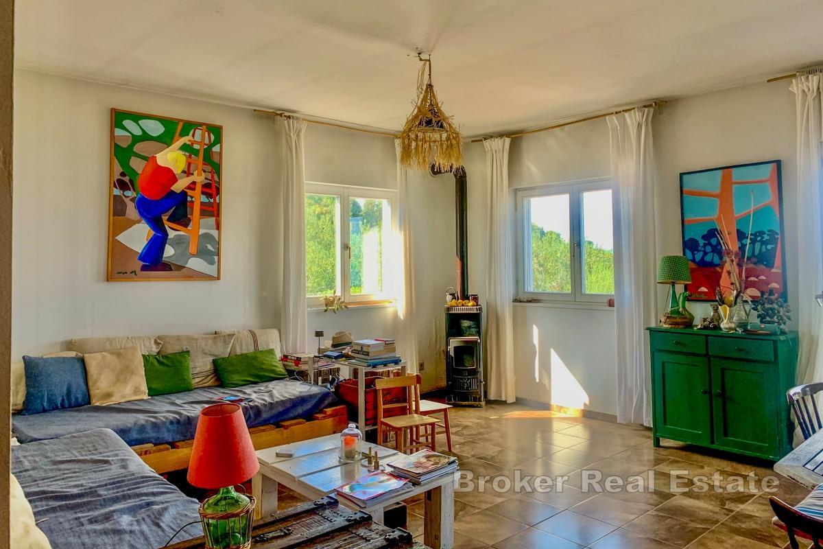 Rymlig fastighet med olivlund och havsutsikt