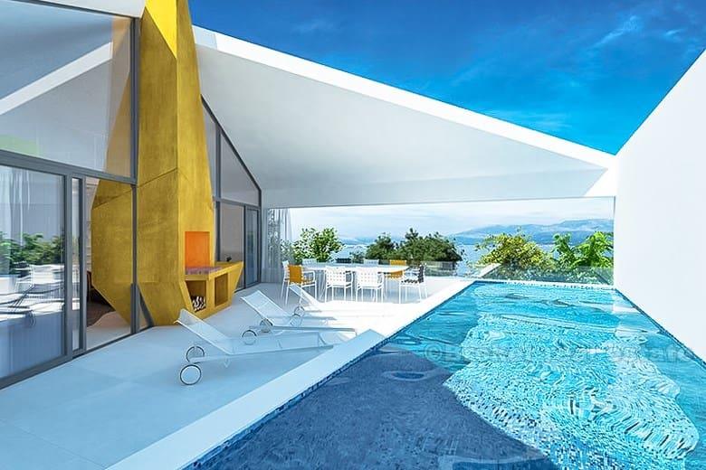 Island of Brac, villa with sea view