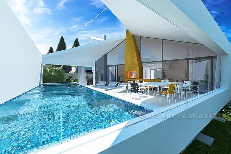 Ön Brac, villa med havsutsikt