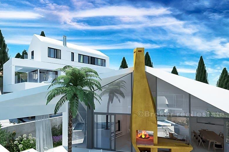 Ön Brac, villa med havsutsikt