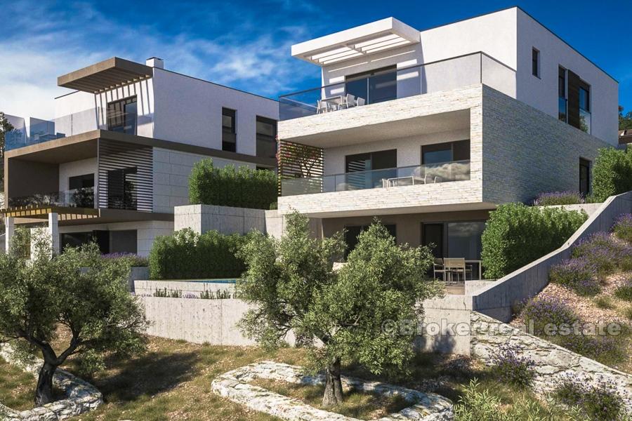 Primosten - modern villa med pool och havsutsikt