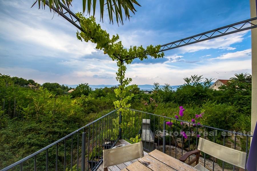 Island of Brac - stone house with swimming pool and panoramic view