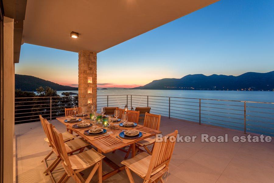 Øya Korcula, fantastisk luksuriøs villa ved strandpromenaden