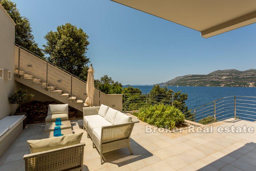 Øya Korcula, fantastisk luksuriøs villa ved strandpromenaden