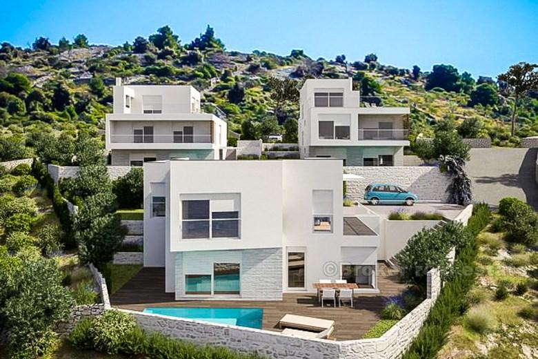 zone Rogoznica. Belle villa, en construction