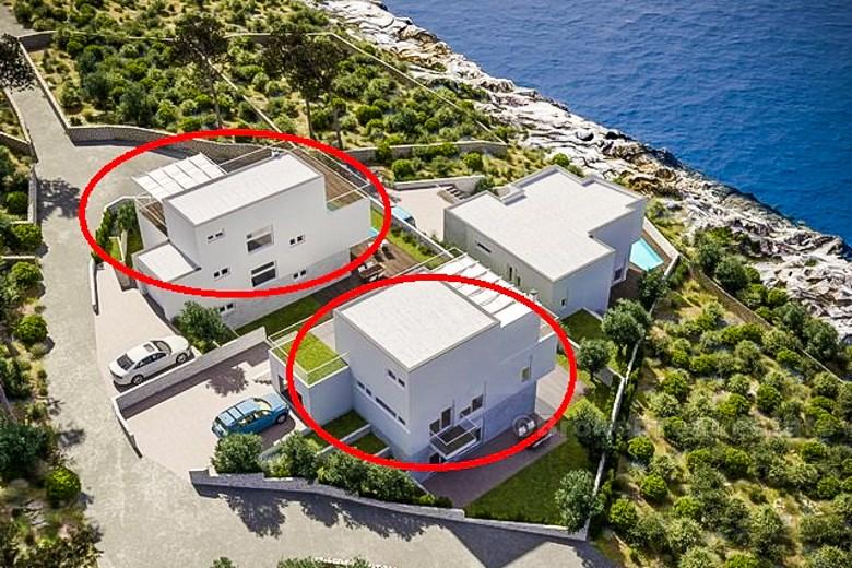 zone Rogoznica. Belle villa, en construction