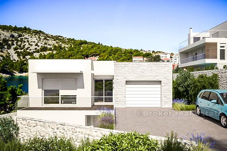 zone Rogoznica. Belle villa, en construction