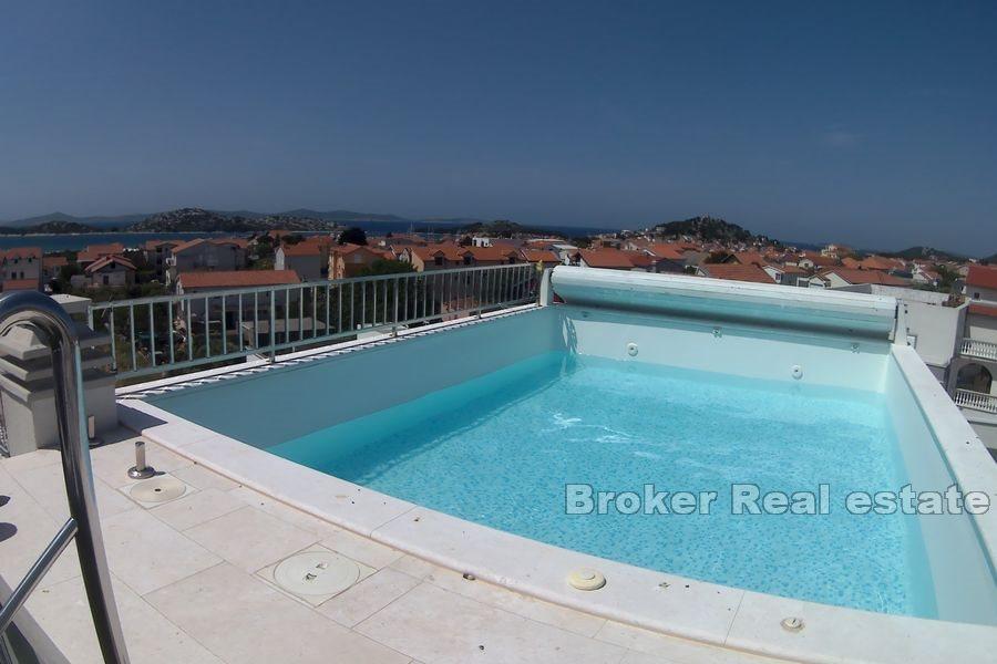 Sibenik - Penthouse with pool and sea view