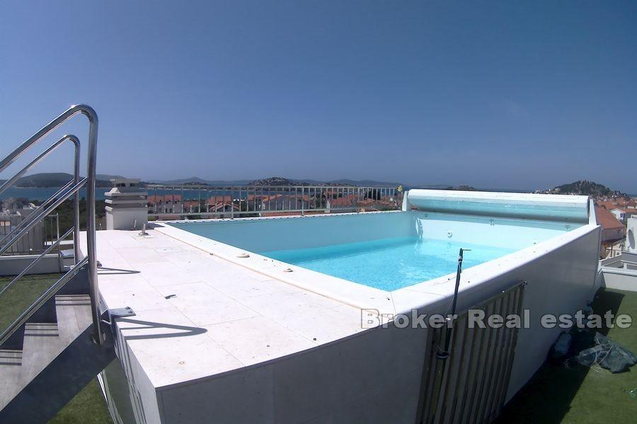 Sibenik - Penthouse with pool and sea view