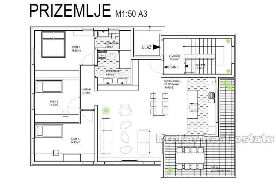Rogoznica - Palazzina arredato in stile moderno