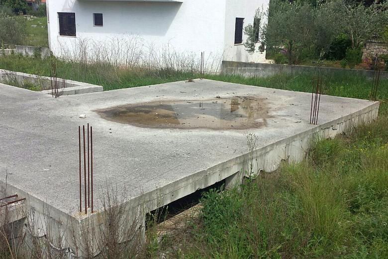 island of Brač. Project - building site