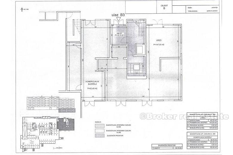 Split, kontorlokaler i den nye bygningen