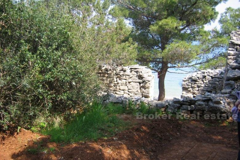 Isola di Hvar, rovine di pietra sul mare