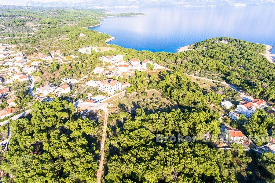 Ostrov Brač, Sumartin, stavební pozemek s výhledem na moře